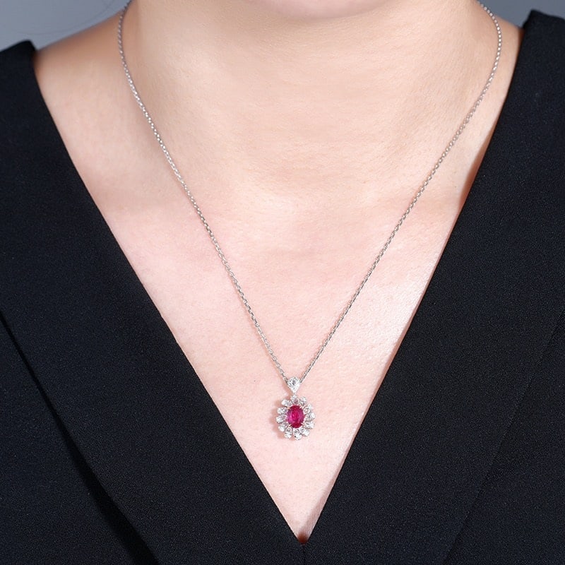 14k Gold 1.52 Ctw Natural Ruby & Diamond Ring/pendant( Without Chain ) - 7