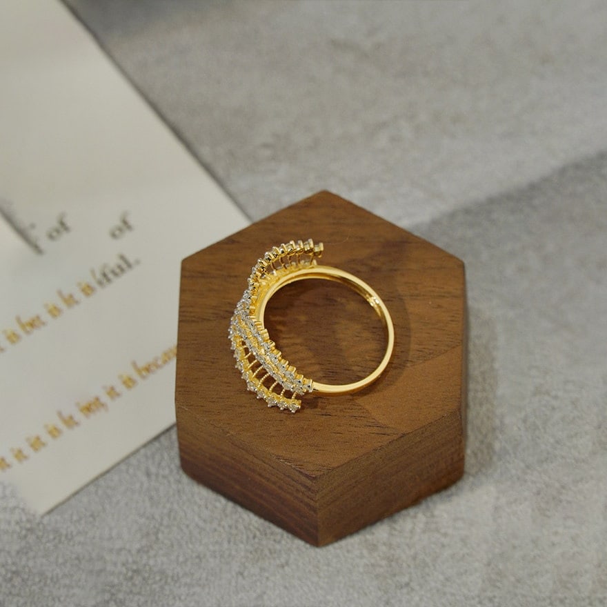 14k Gold 0.8 Ct Natural H Diamond Ring - 2