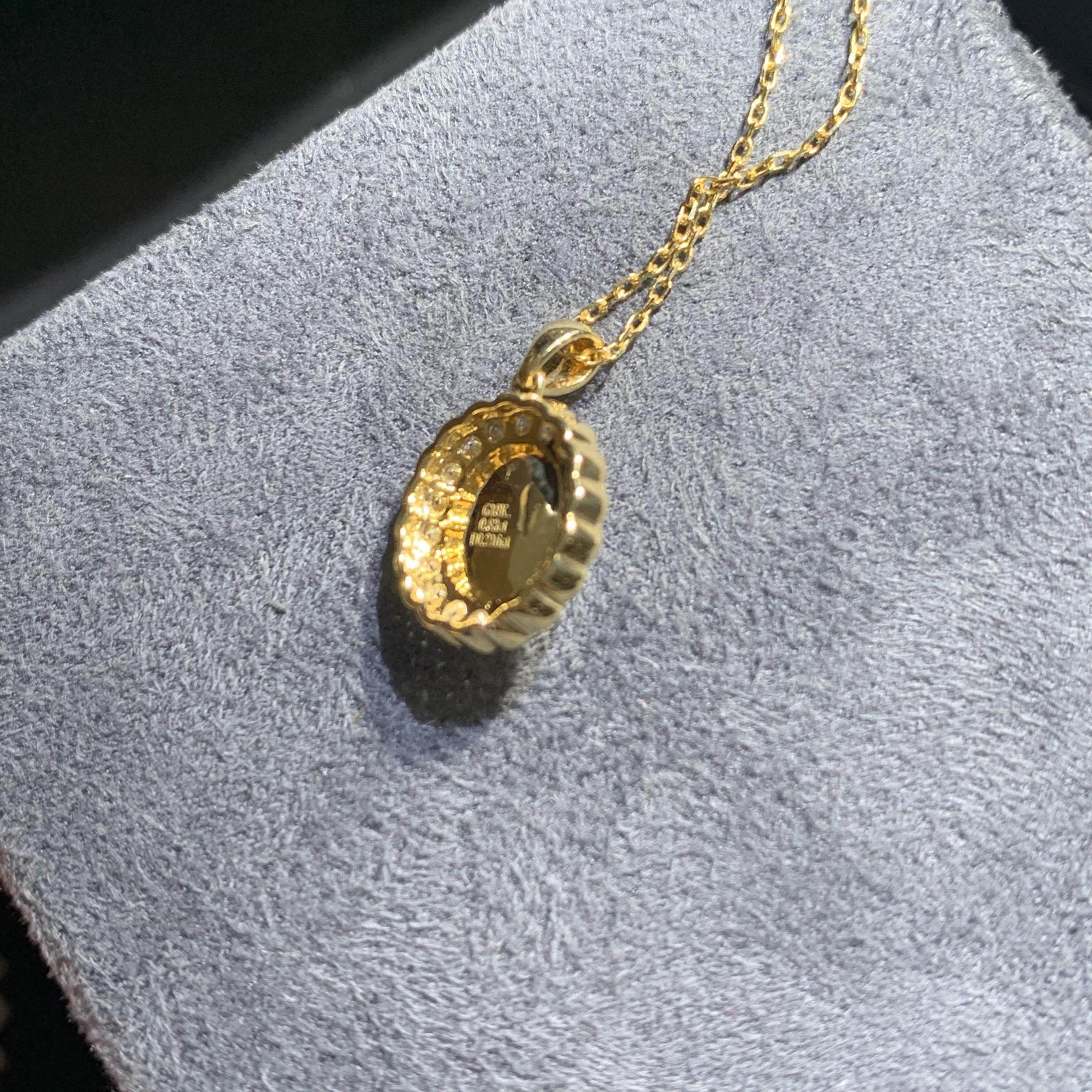 14k Gold 1.04 Ctw Natural Emerald & Diamond Necklace - 5