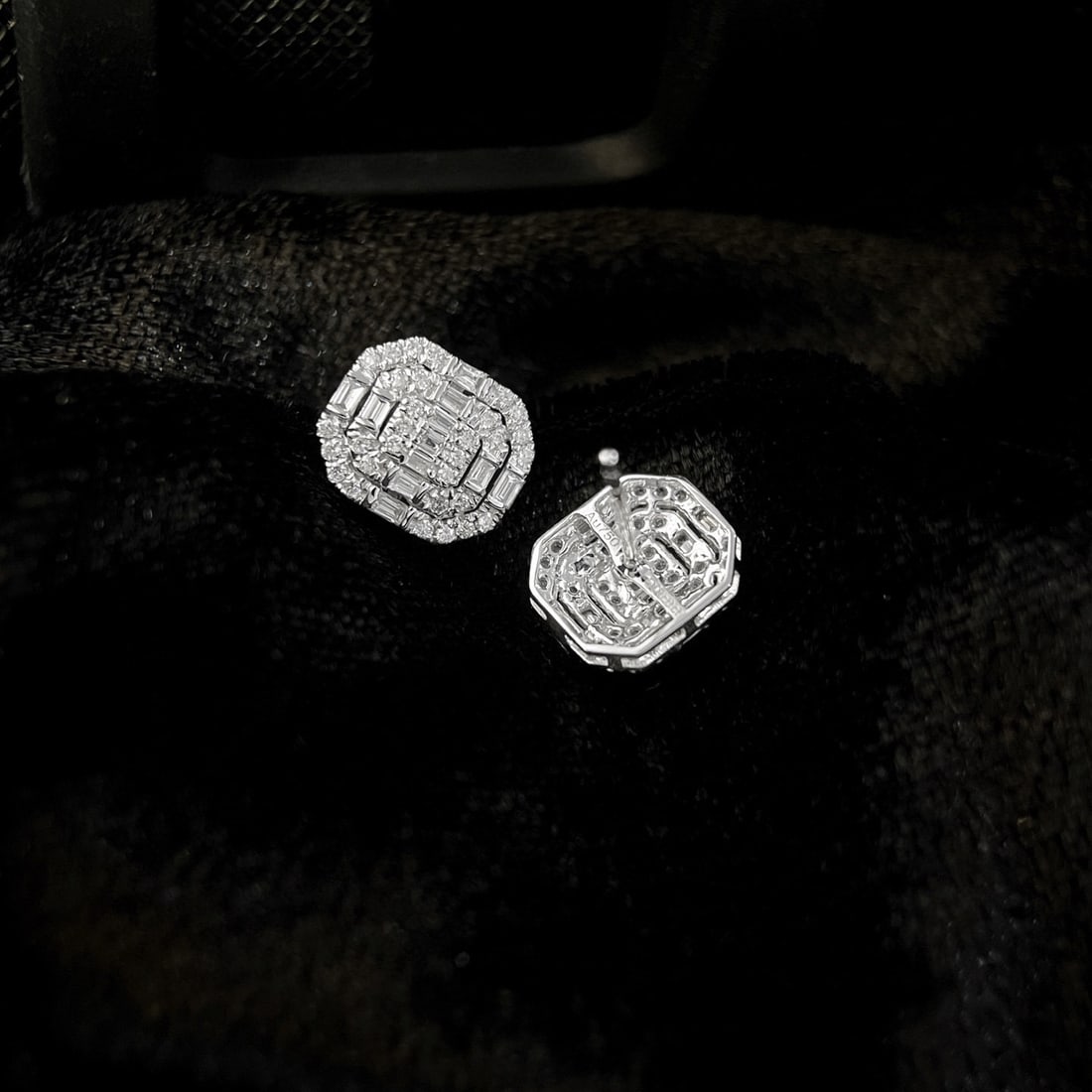 14k Gold 0.76 Ct Natural H Diamond Earrings - 4