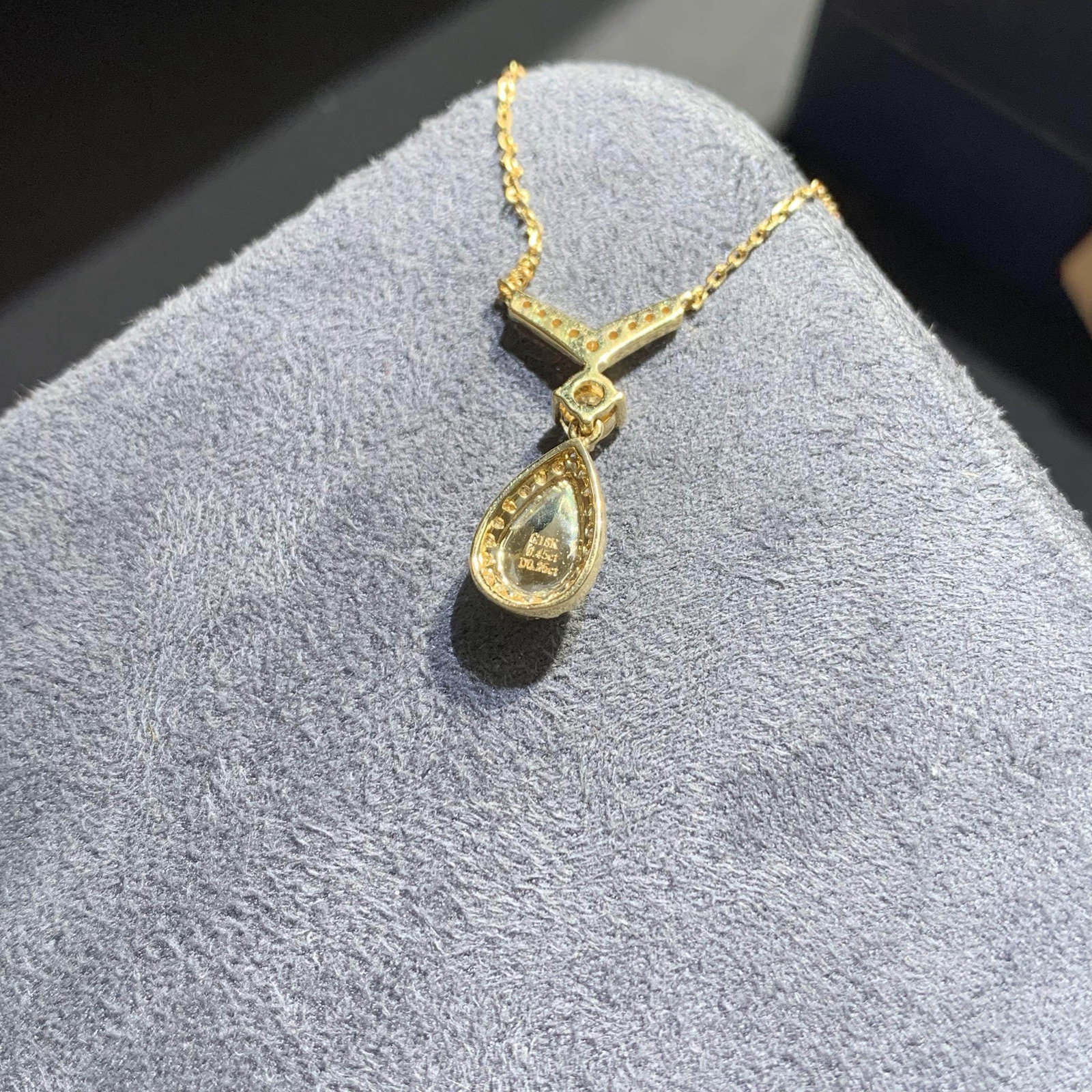 14k Gold 0.70 Ctw Natural Emerald & Diamond Necklace - 6