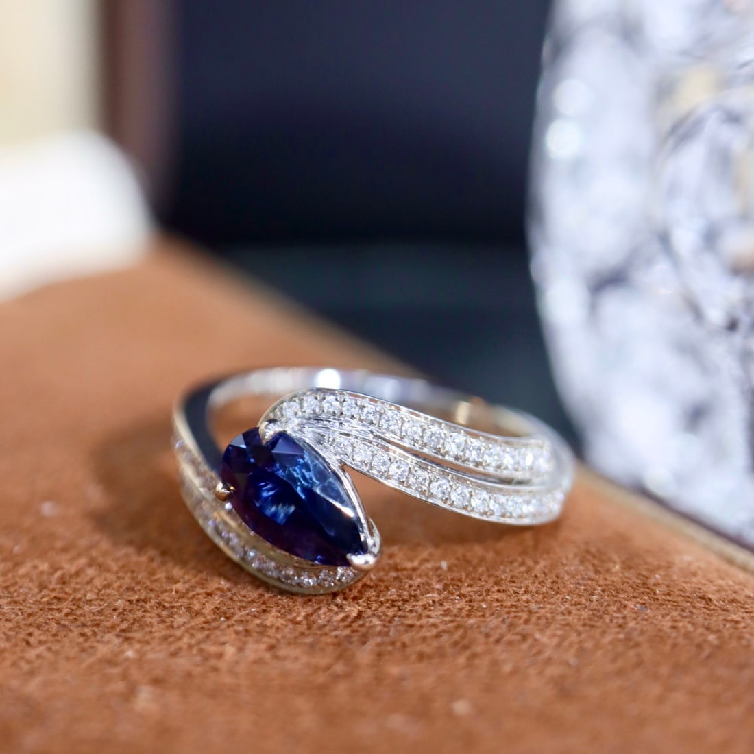 14k Gold 1.37 Ctw Natural Sapphire & Diamond Ring - 3