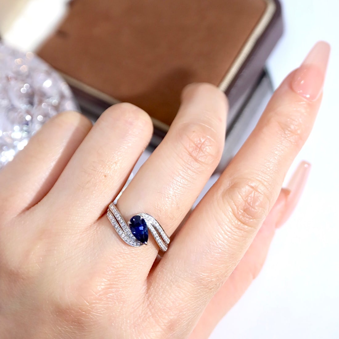 14k Gold 1.37 Ctw Natural Sapphire & Diamond Ring - 4