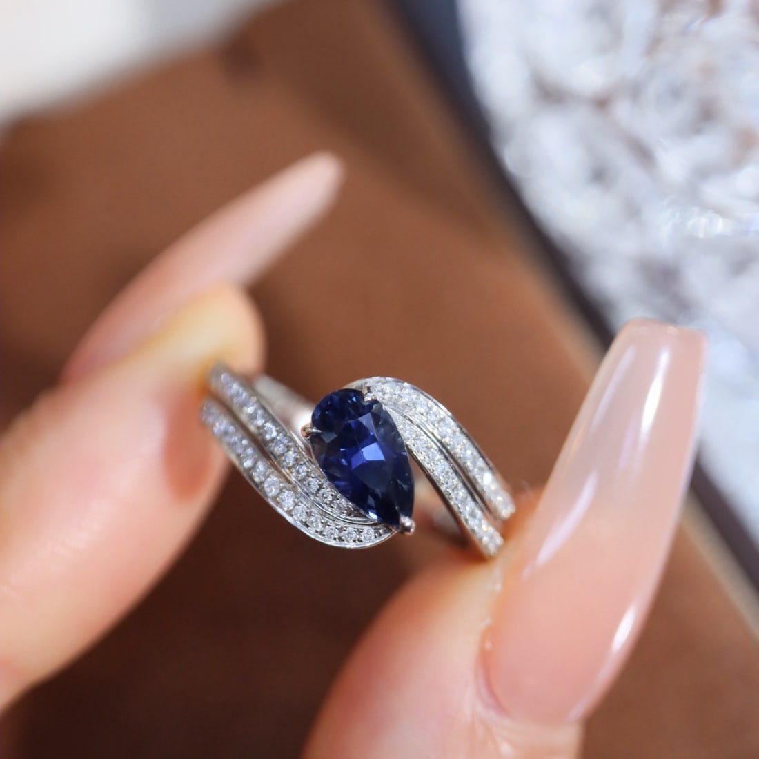 14k Gold 1.37 Ctw Natural Sapphire & Diamond Ring - 5