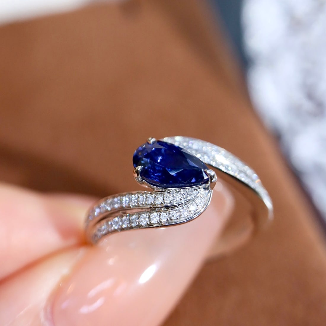 14k Gold 1.37 Ctw Natural Sapphire & Diamond Ring - 8
