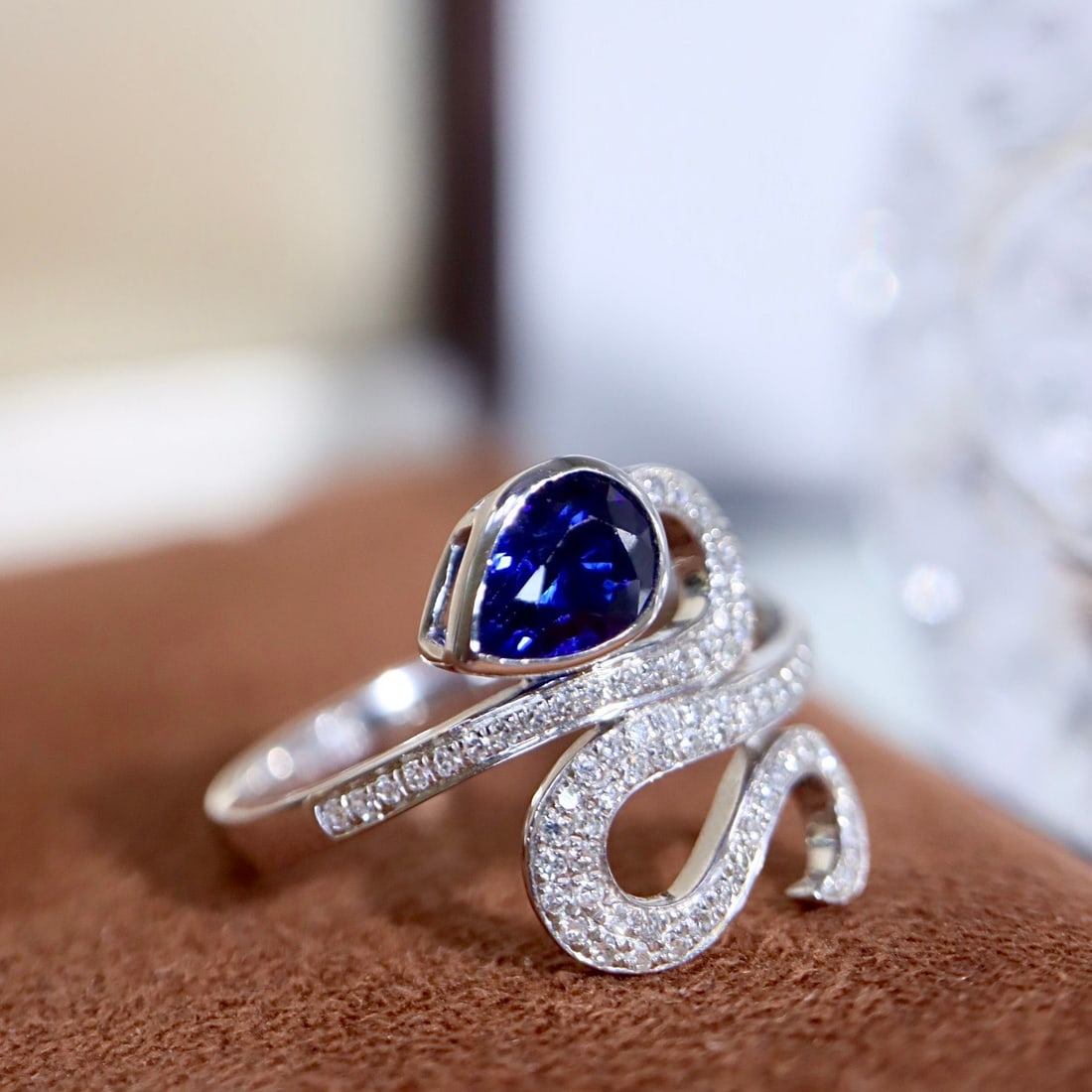 14k Gold 1.24 Ctw Natural Sapphire & Diamond Ring - 2