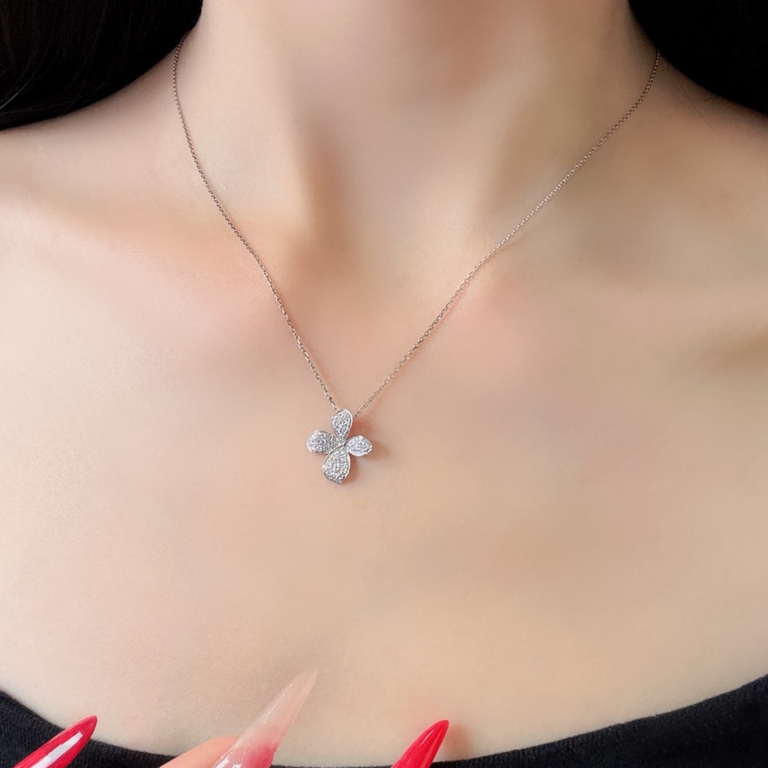 14k Gold 0.52 Ct Natural H Diamond Pendant( Without Chain ) - 4