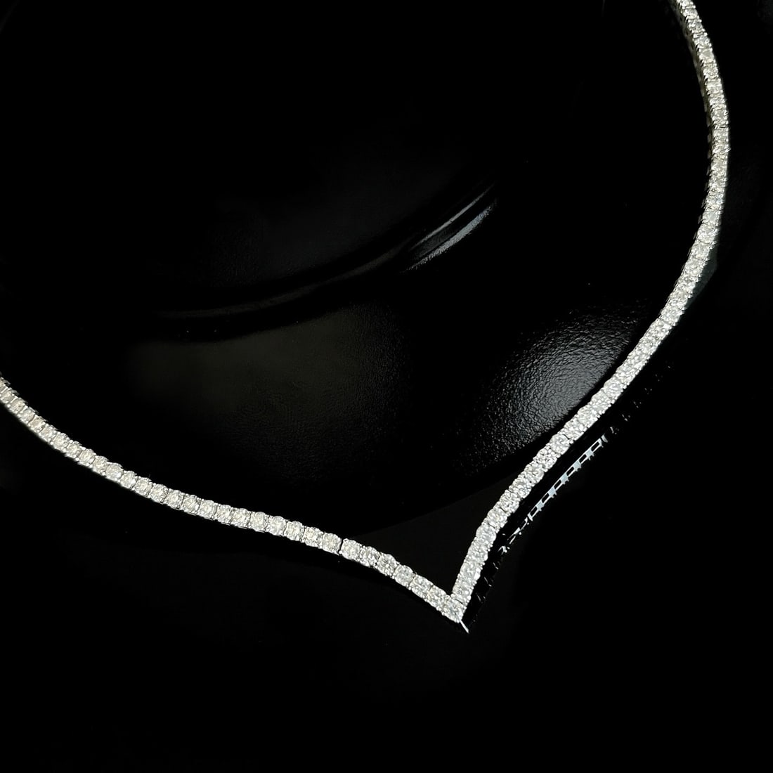 14k Gold 4.3 Ct Natural H Diamond Necklace: Ref:231104149 // gold content:14k gold // main gemstone:diamond // shape:round // carat weight:4. 3ct // clarity grade:vs-si // color:h // treatment:natural // cut grade:g // Condition: New Low