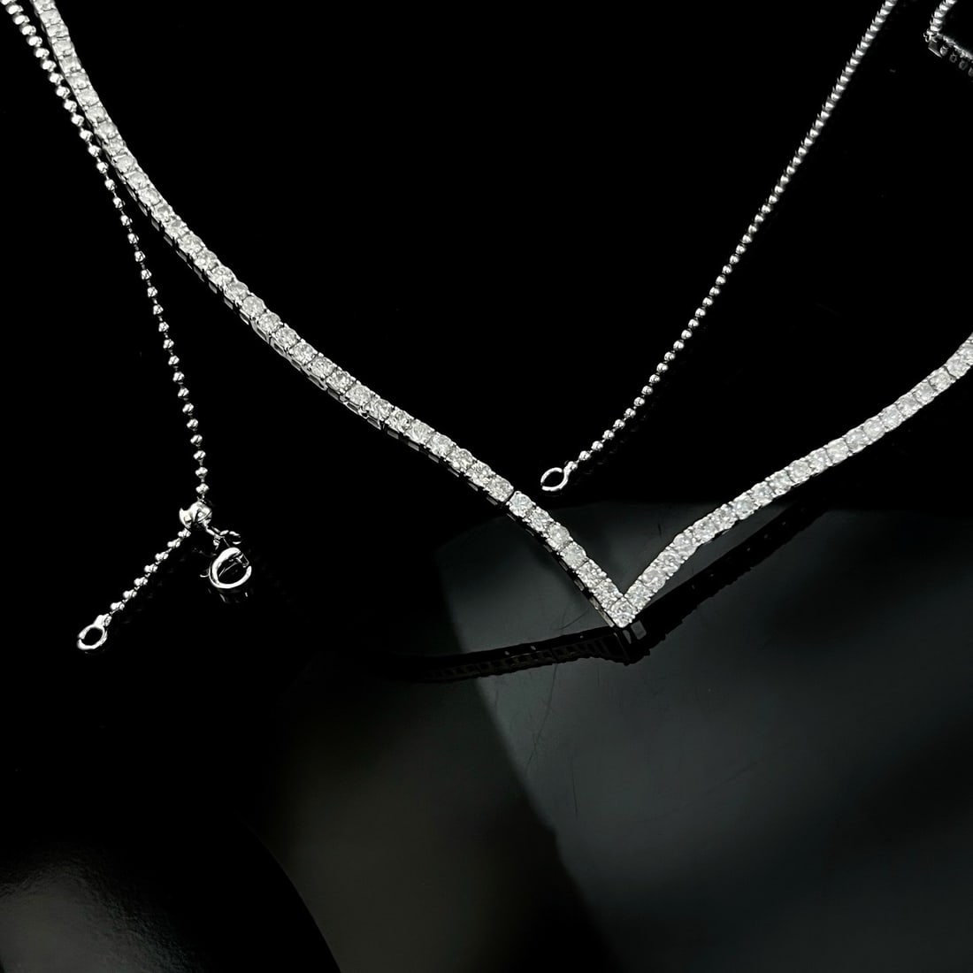 14k Gold 4.3 Ct Natural H Diamond Necklace - 2