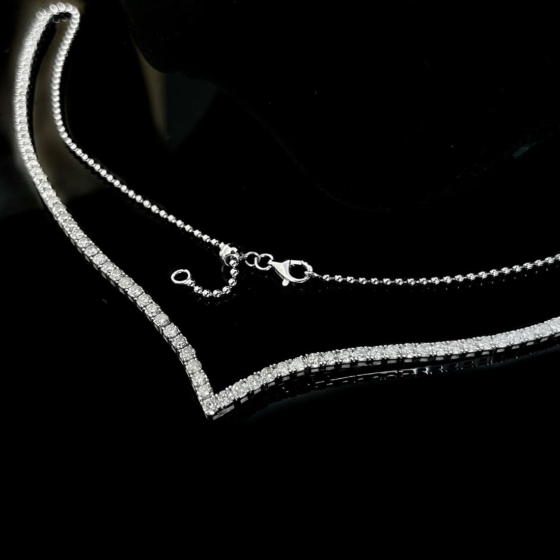 14k Gold 4.3 Ct Natural H Diamond Necklace - 3