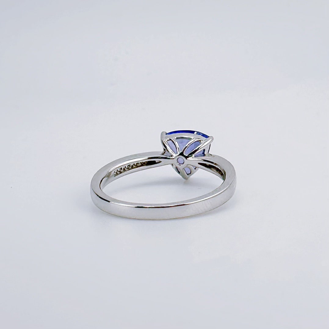 14k Gold 1.40 Ct Natural Tanzanite & Diamond Ring - 3