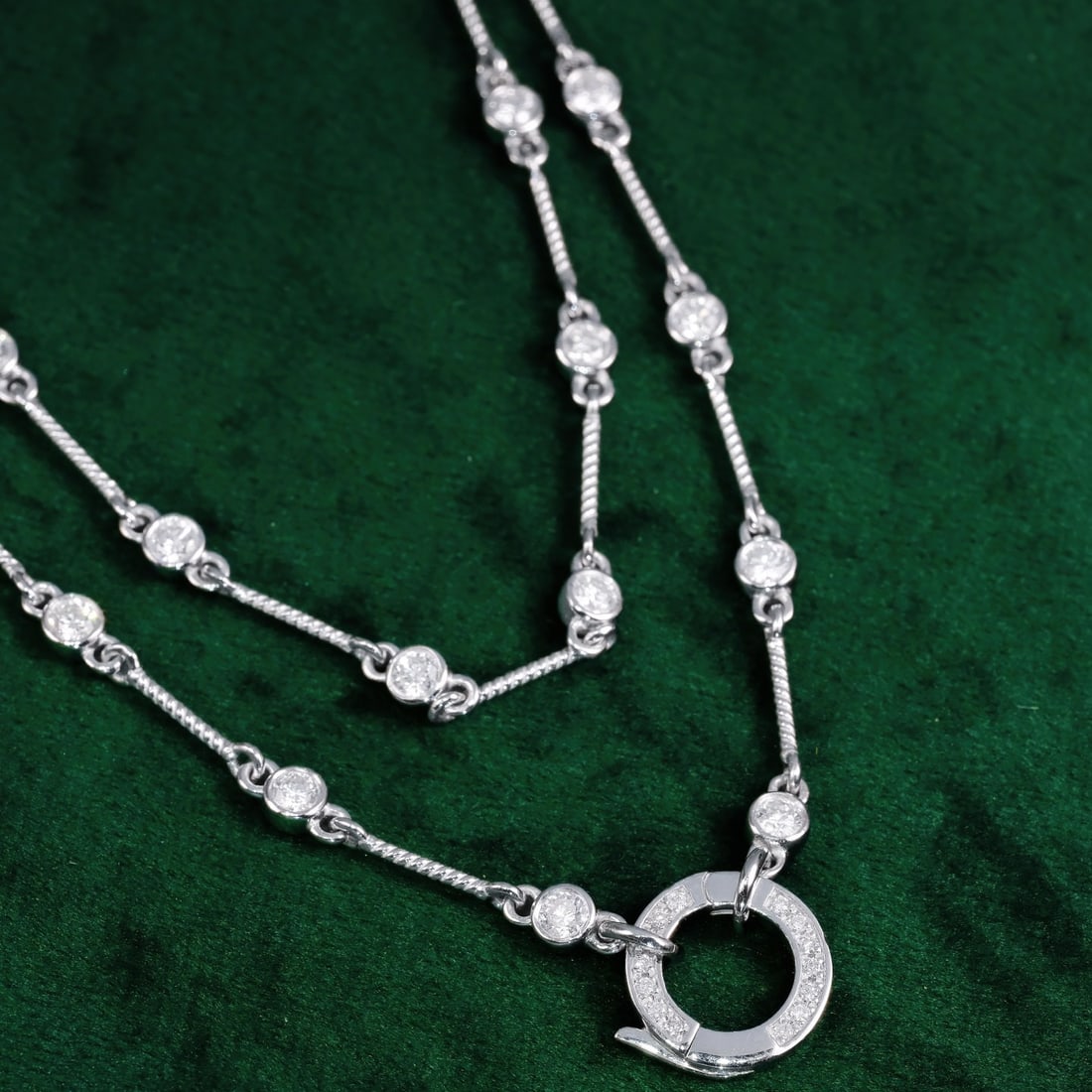 14k Gold 3.33 Ct Natural H Diamond Necklace - 6