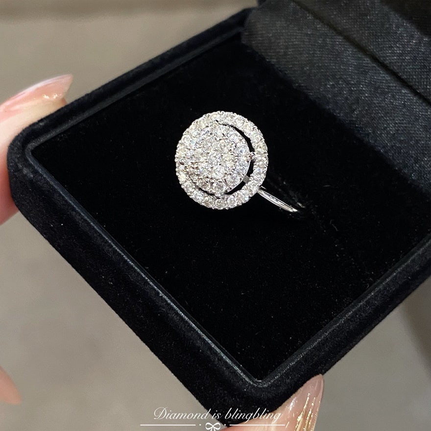 14k Gold 0.7 Ct Natural H Diamond Ring - 3