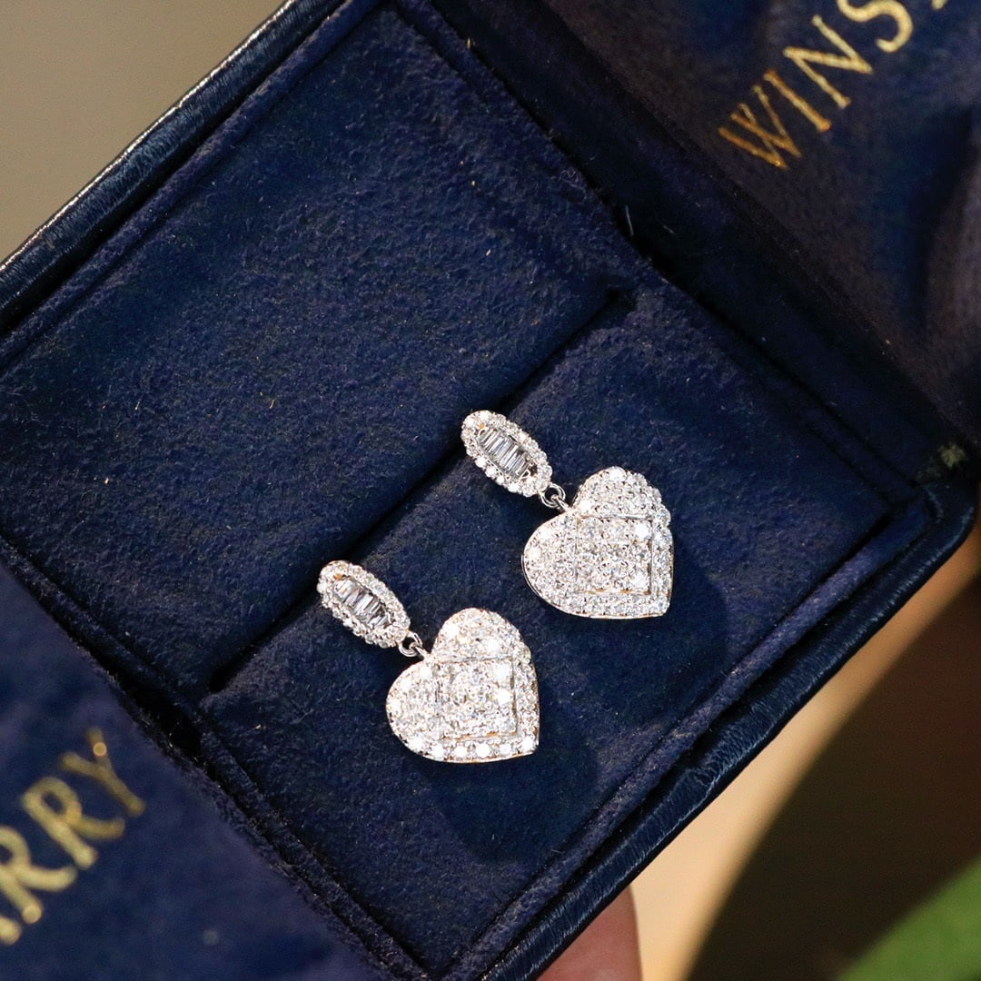 14k Gold 1 Ct Natural H Diamond Earrings - 4