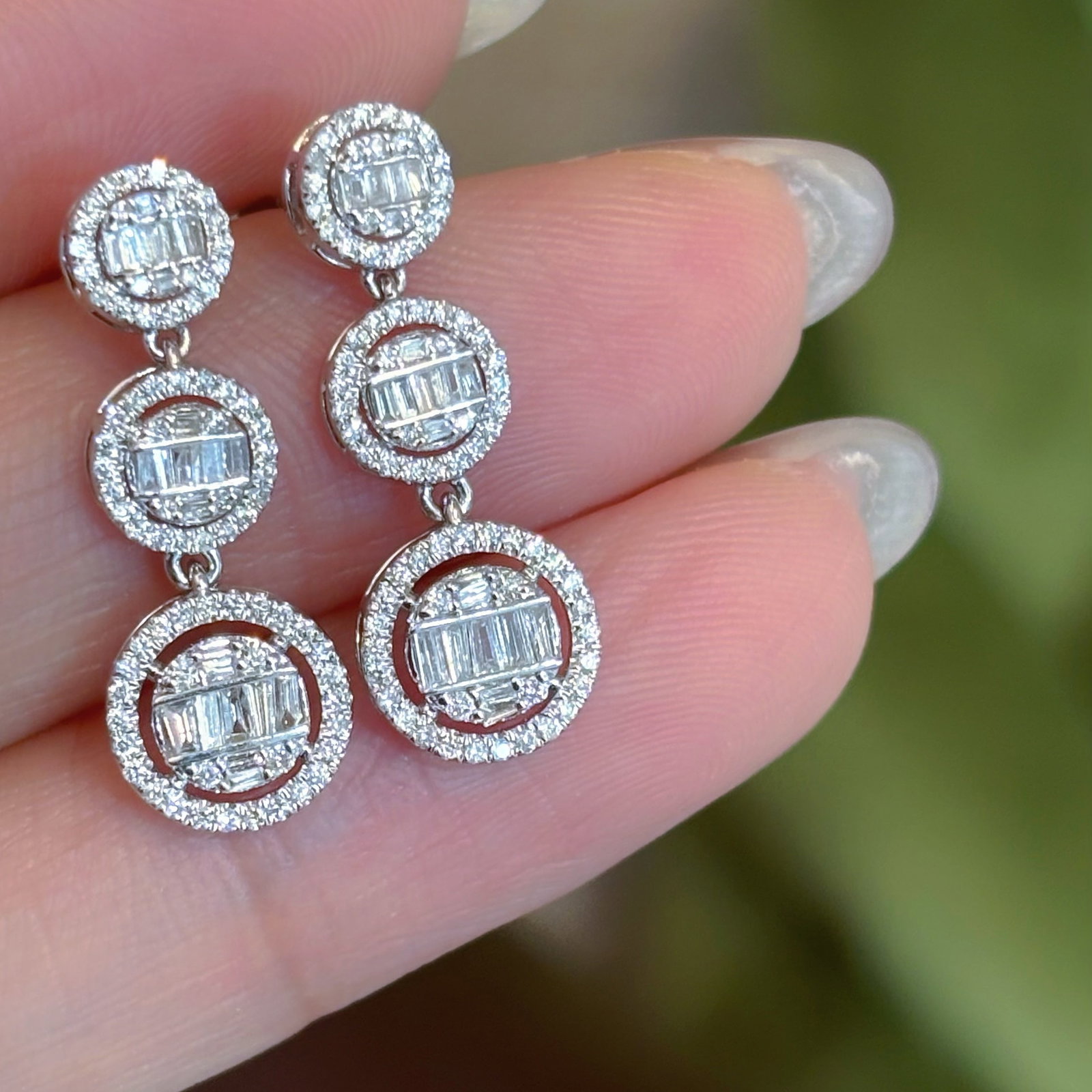 14k Gold 1 Ct Natural H Diamond Earrings - 3
