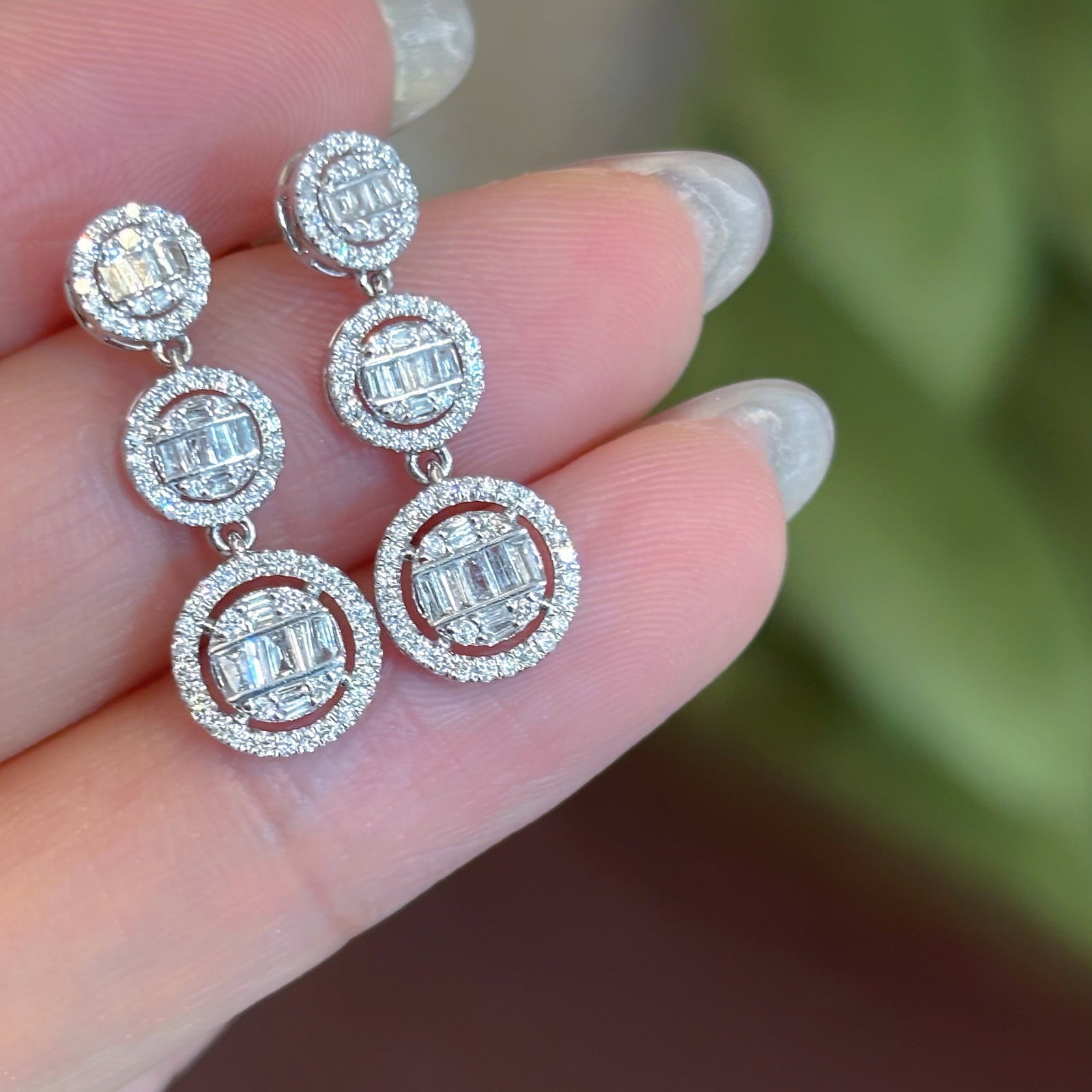 14k Gold 1 Ct Natural H Diamond Earrings - 4