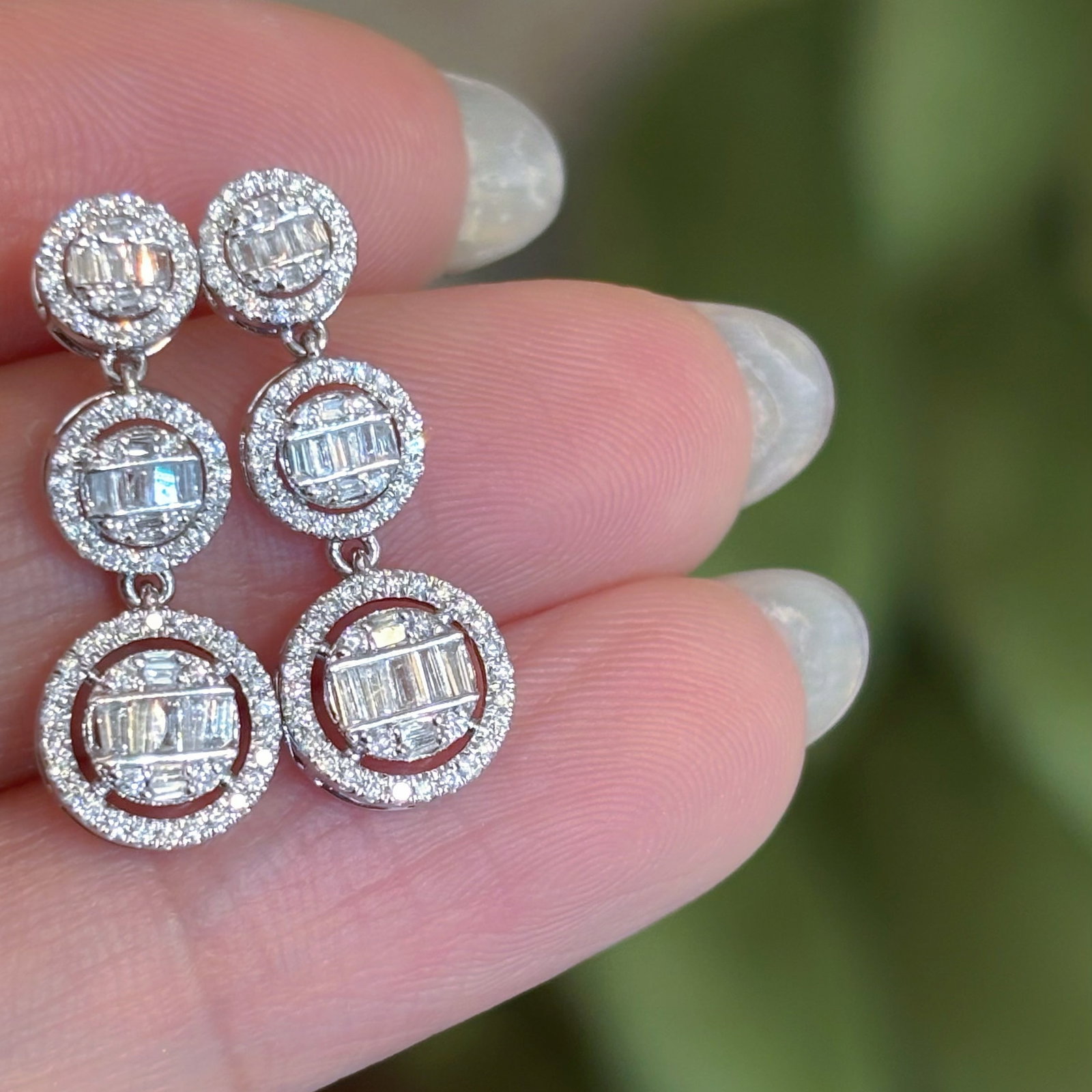 14k Gold 1 Ct Natural H Diamond Earrings - 5