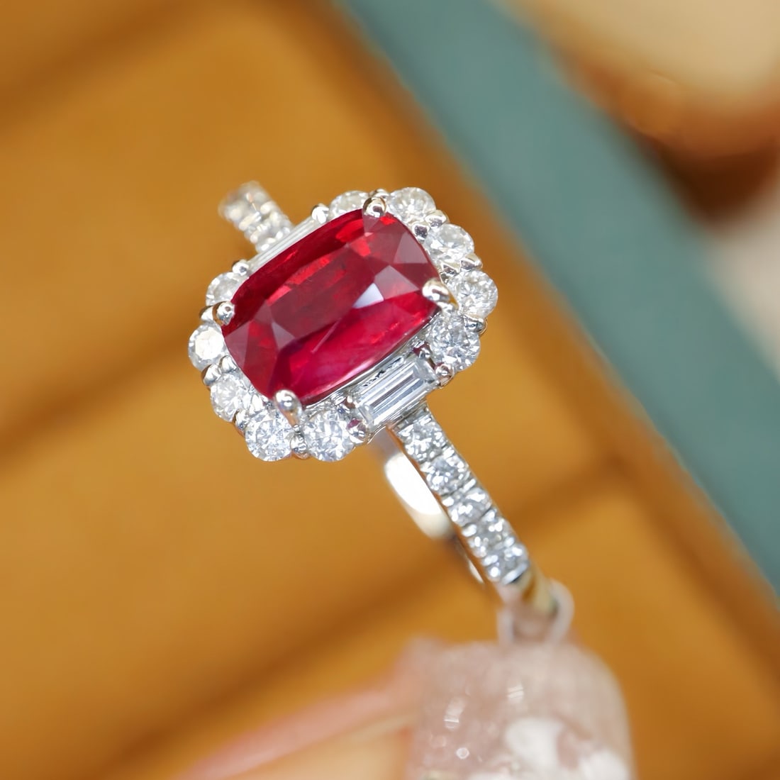 14k Gold 1.33 Ctw Natural Ruby & Diamond Ring - 2