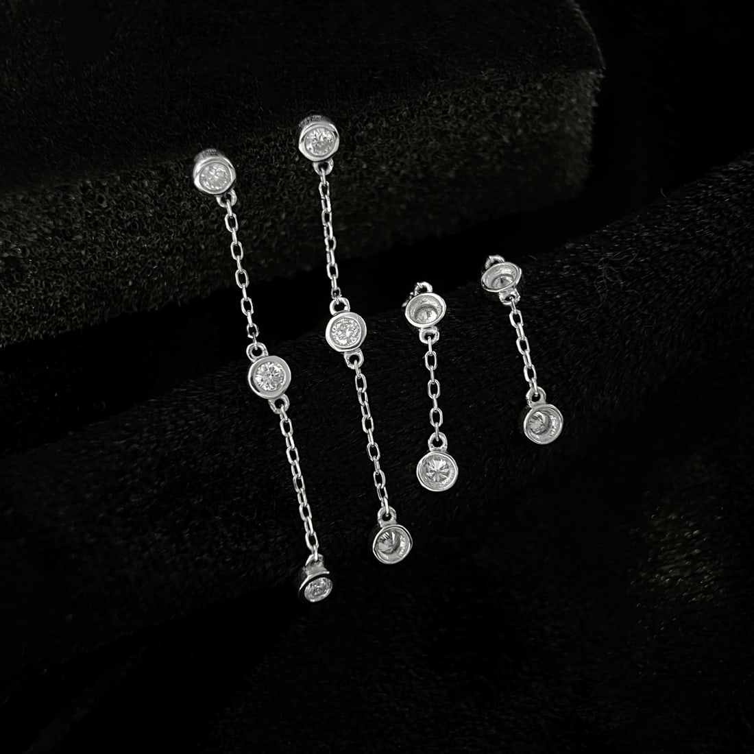 14k Gold 0.6 Ct Natural H Diamond Earrings - 3