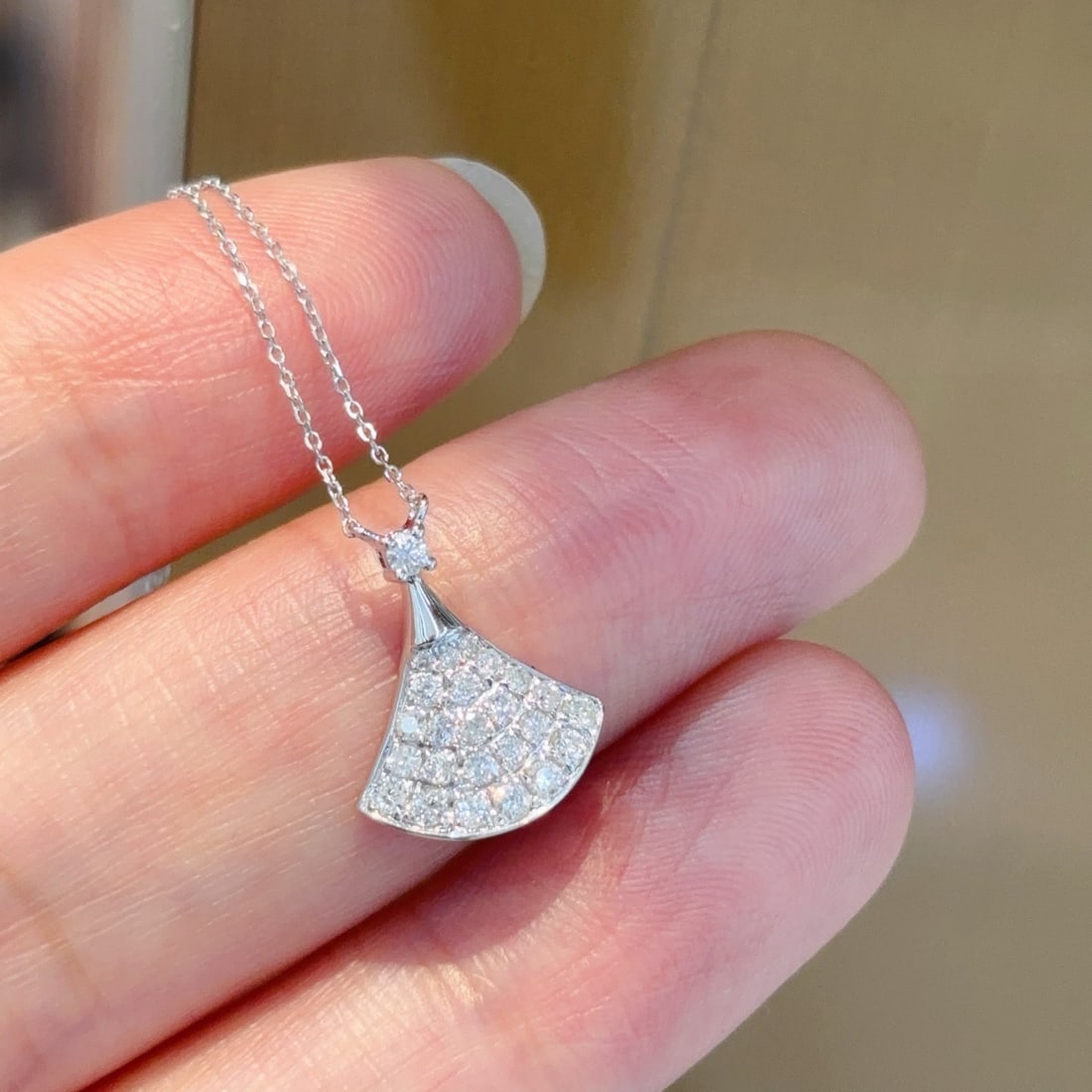 14k Gold 0.5 Ct Natural H Diamond Necklace - 2
