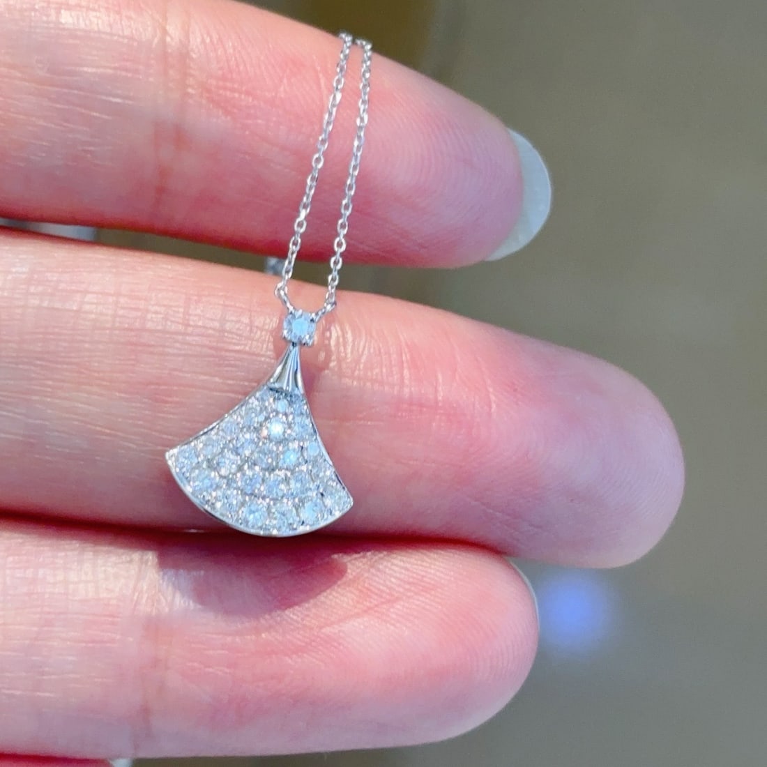 14k Gold 0.5 Ct Natural H Diamond Necklace - 3