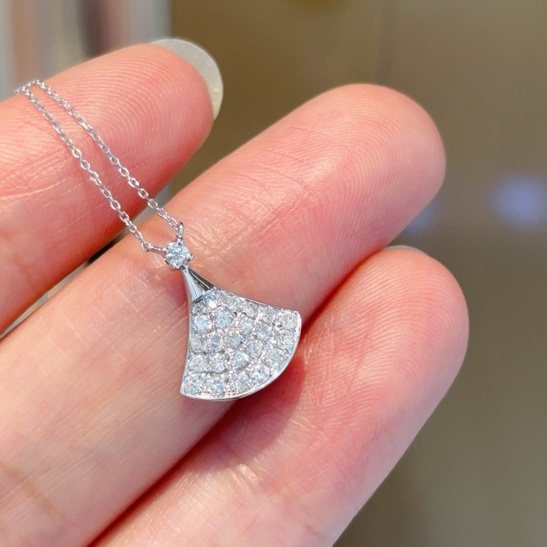 14k Gold 0.5 Ct Natural H Diamond Necklace - 4