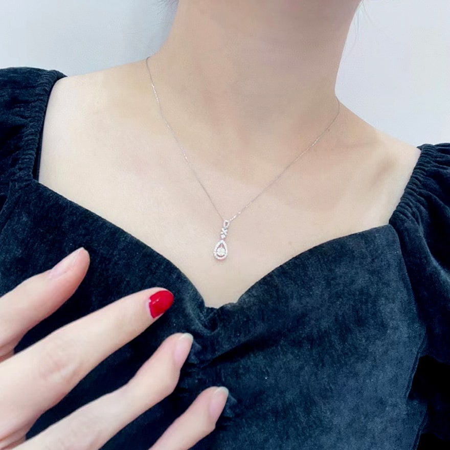 14k Gold 0.21 Ctw Natural H Diamond Necklace - 3