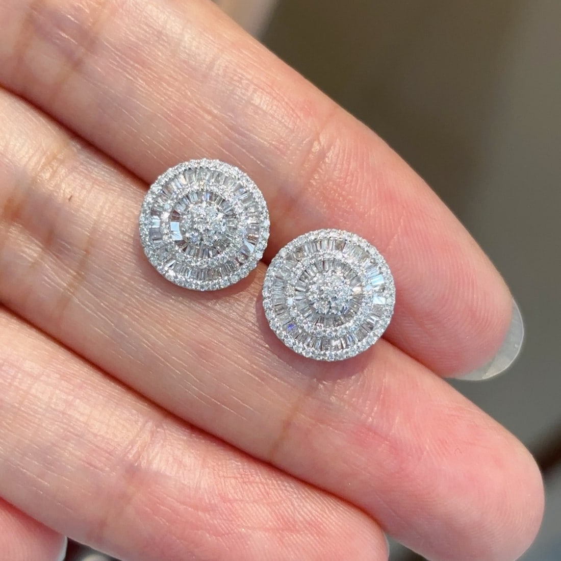 14k Gold 1 Ct Natural H Diamond Earrings - 4