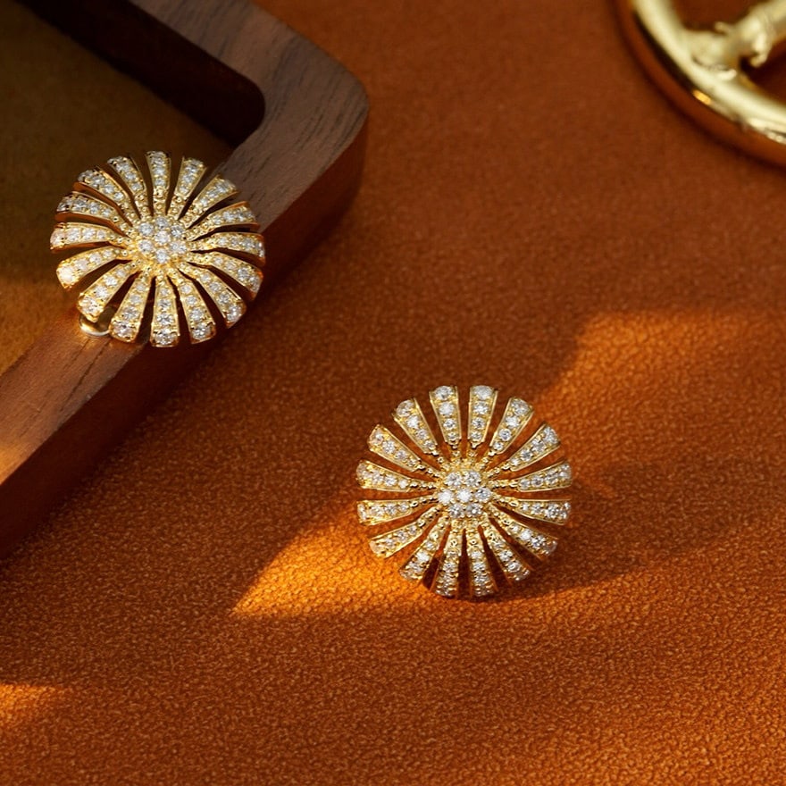 14k Gold 0.8 Ct Natural H Diamond Earrings - 7