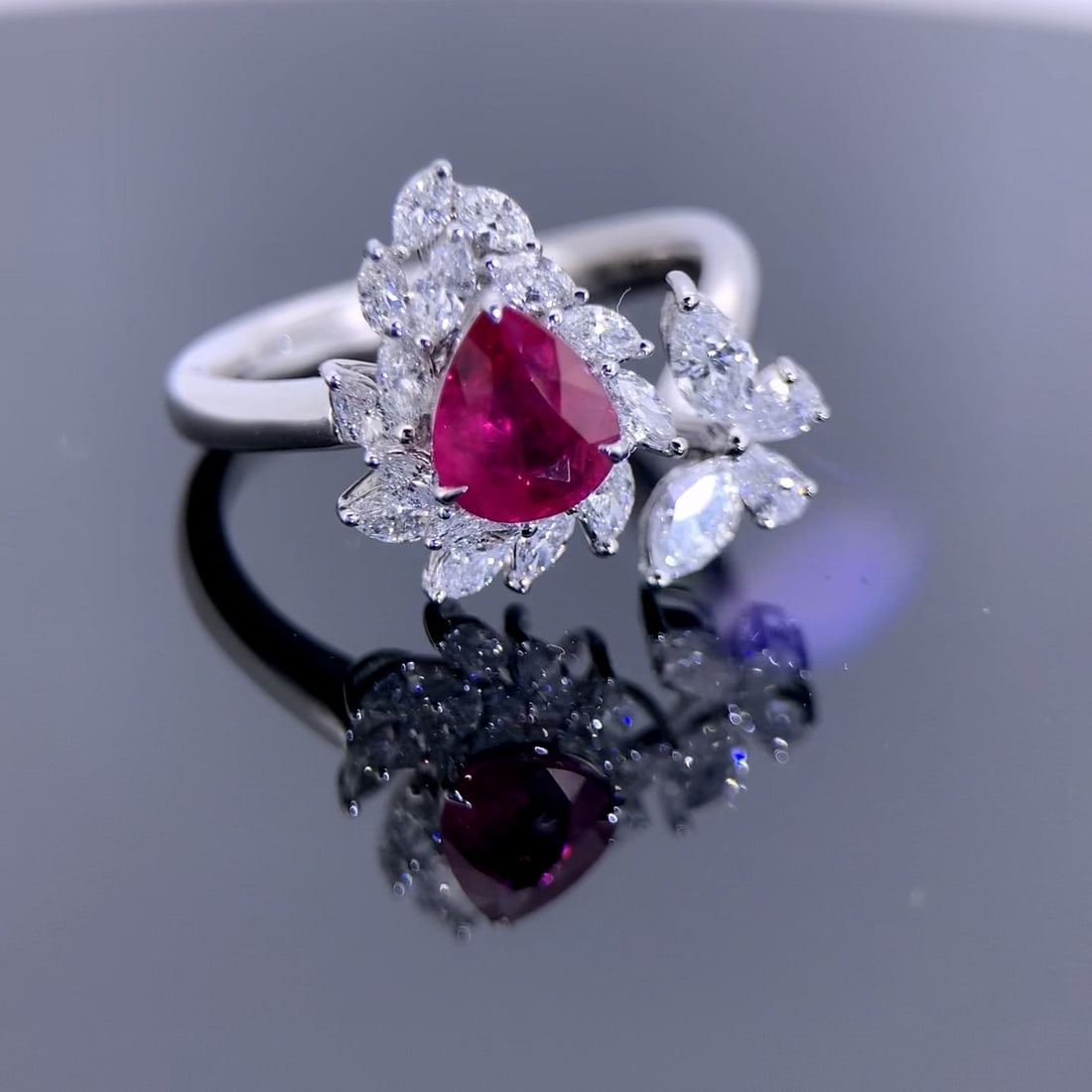 14k Gold 1.78 Ctw Natural Ruby & Diamond Ring - 2