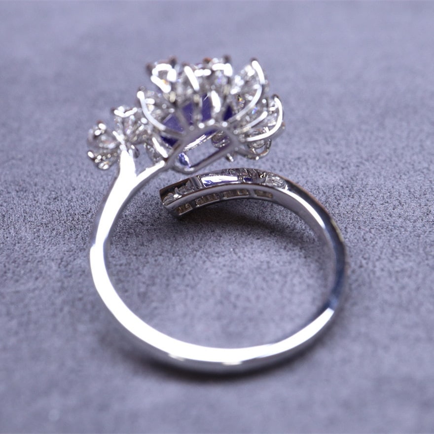 14k Gold 2.71 Ctw Natural Sapphire & Diamond Ring - 5