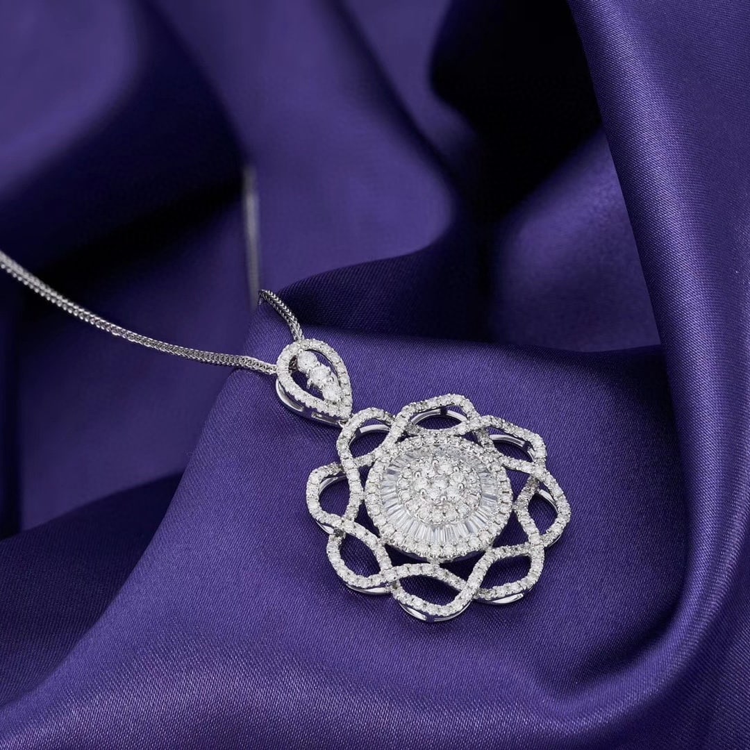 14k Gold 2.19 Ctw Natural H Diamond Pendant( Without Chain ) - 3