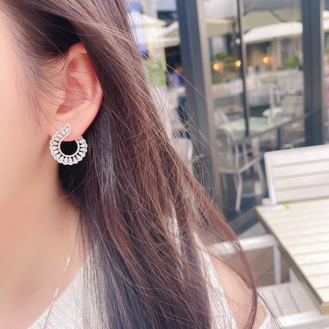 14k Gold 2.50 Ctw Natural H Diamond Earrings - 4