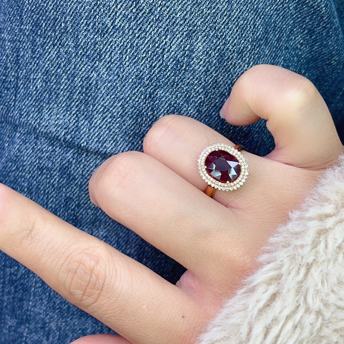 14k Gold 2.25 Ct Natural Tourmaline & Diamond Ring - 6