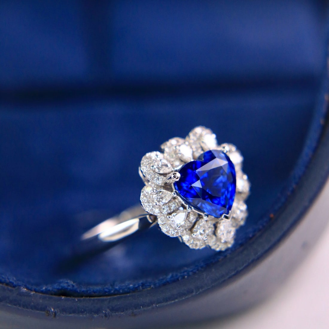14k Gold 3.04 Ctw Natural Sapphire & Diamond Ring/pendant( Without Chain ) - 3