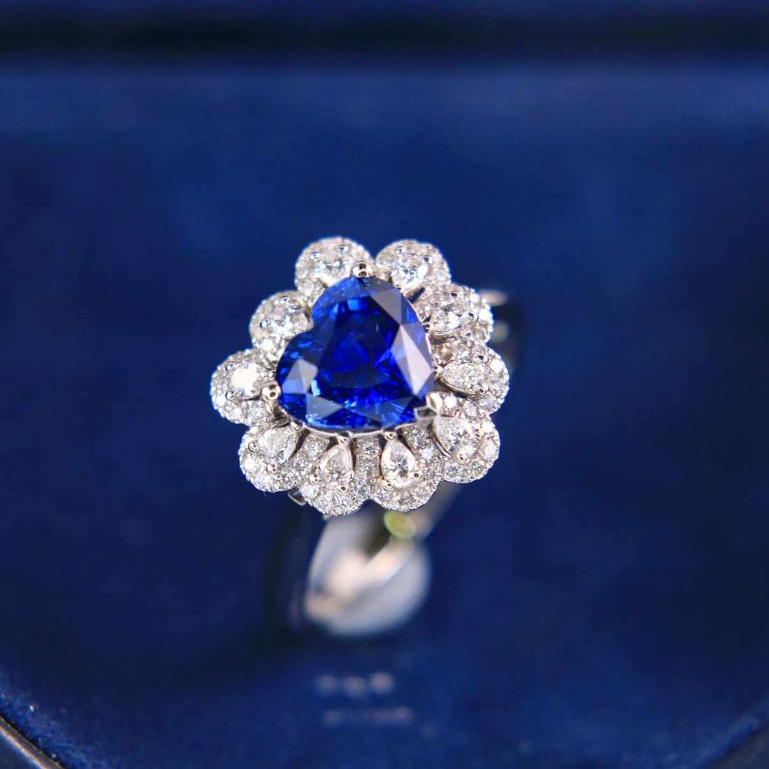 14k Gold 3.04 Ctw Natural Sapphire & Diamond Ring/pendant( Without Chain ) - 4