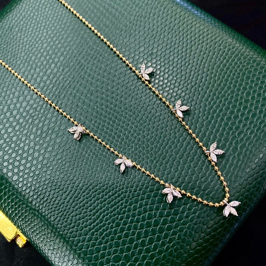 14k Gold 1.17 Ct Natural H Diamond Necklace - 2
