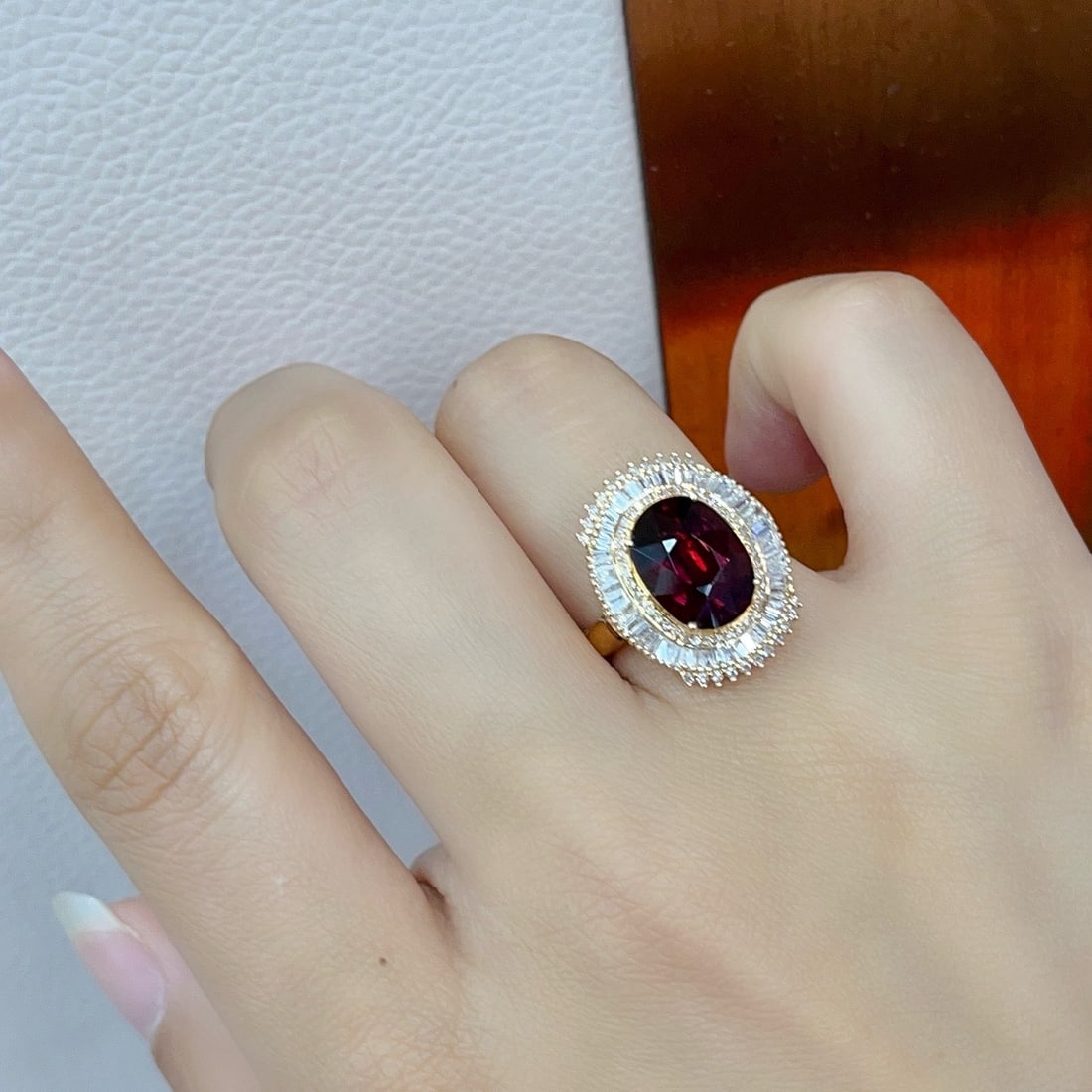 14k Gold 3.55 Ct Natural Tourmaline & Diamond Ring - 5