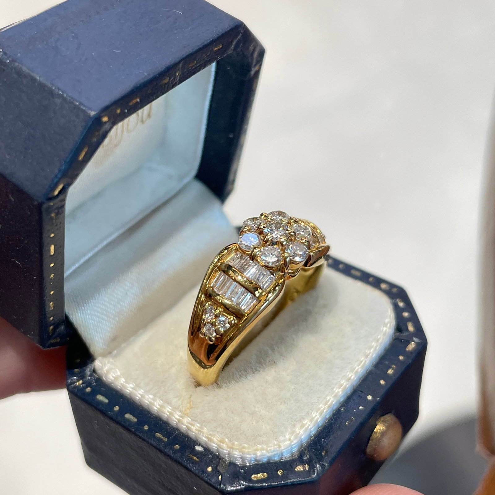 14k Gold 0.62 Ct Natural H Diamond Ring - 6