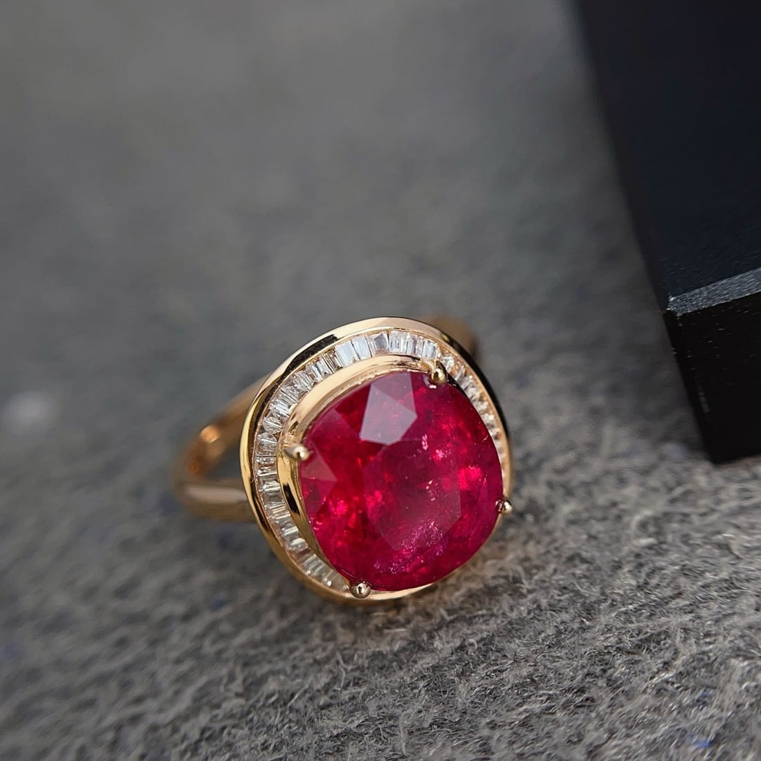 14k Gold 3.60 Ct Natural Tourmaline & Diamond Ring - 3