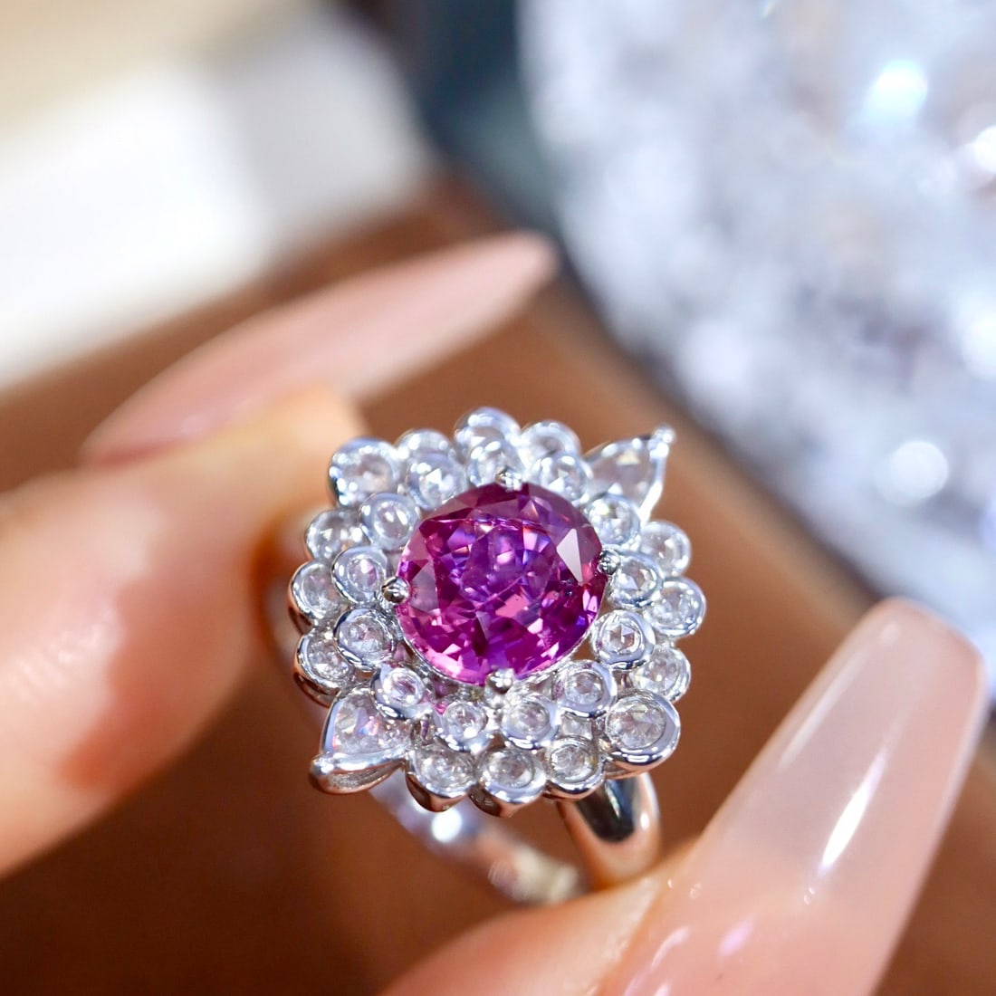 14k Gold 1.81 Ctw Natural Sapphire & Diamond Ring - 6