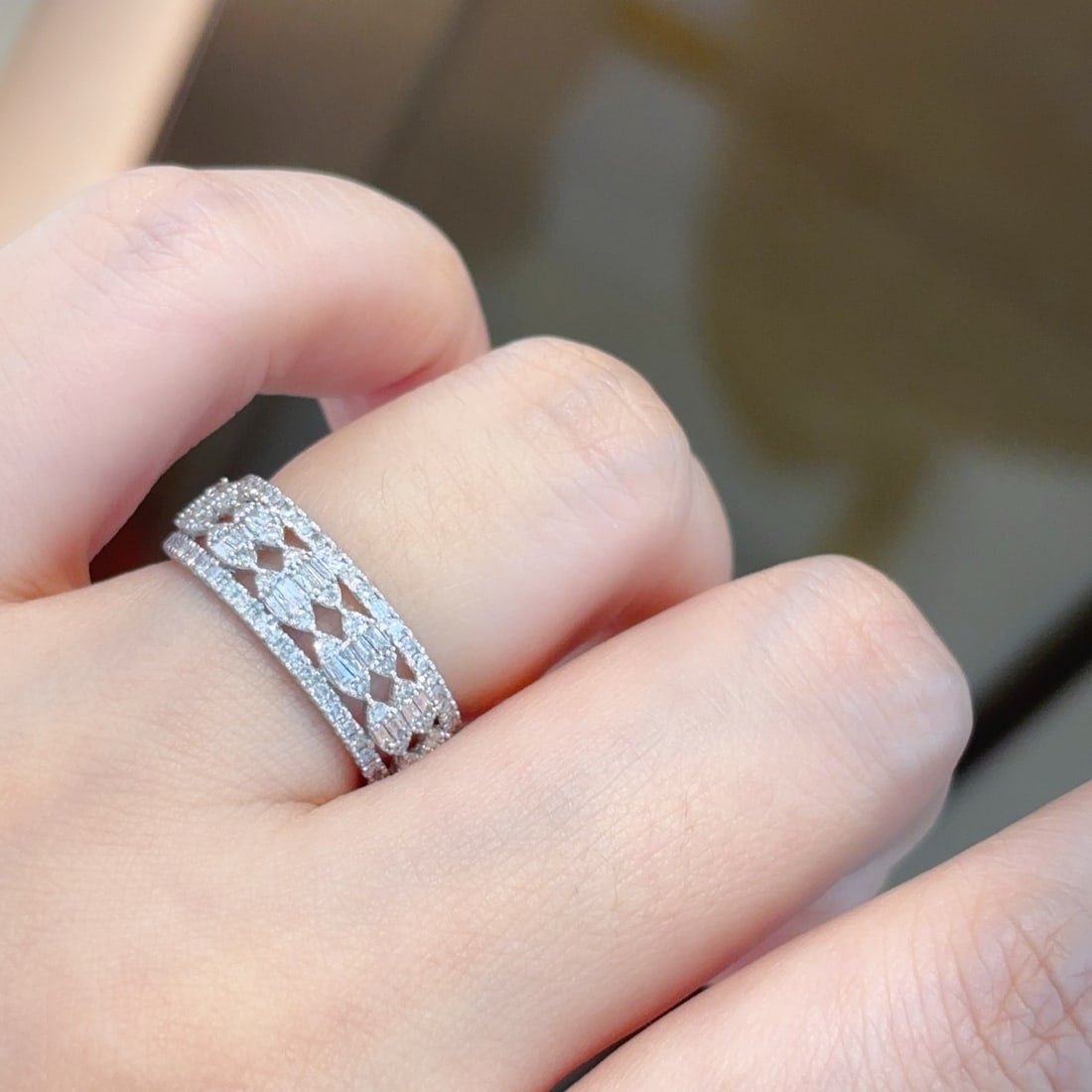 14k Gold 0.78 Ct Natural H Diamond Ring - 6