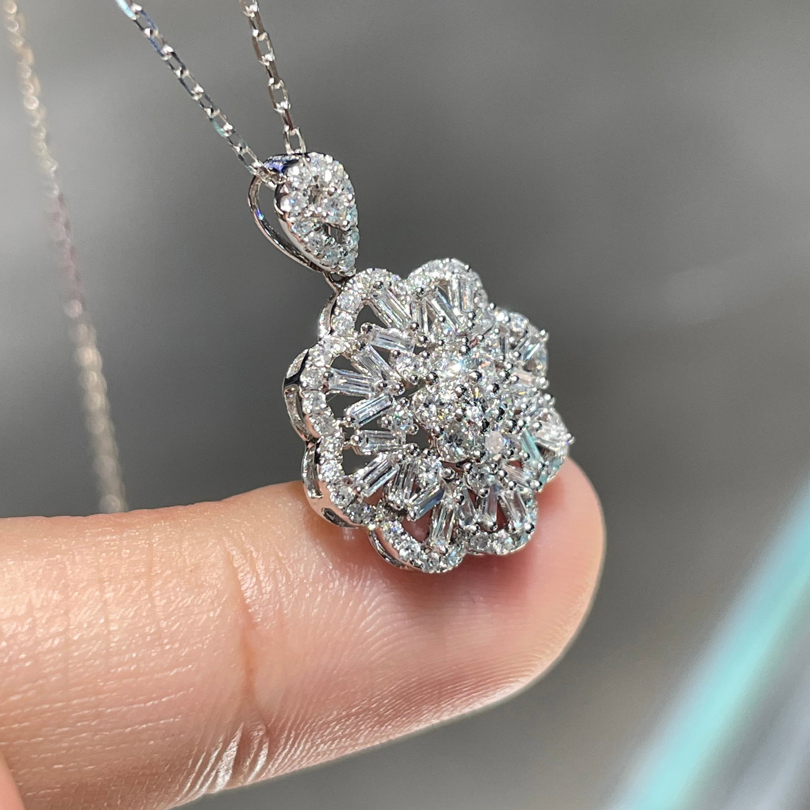 14k Gold 0.60 Ct Natural H Diamond Pendant( Without Chain ) - 4