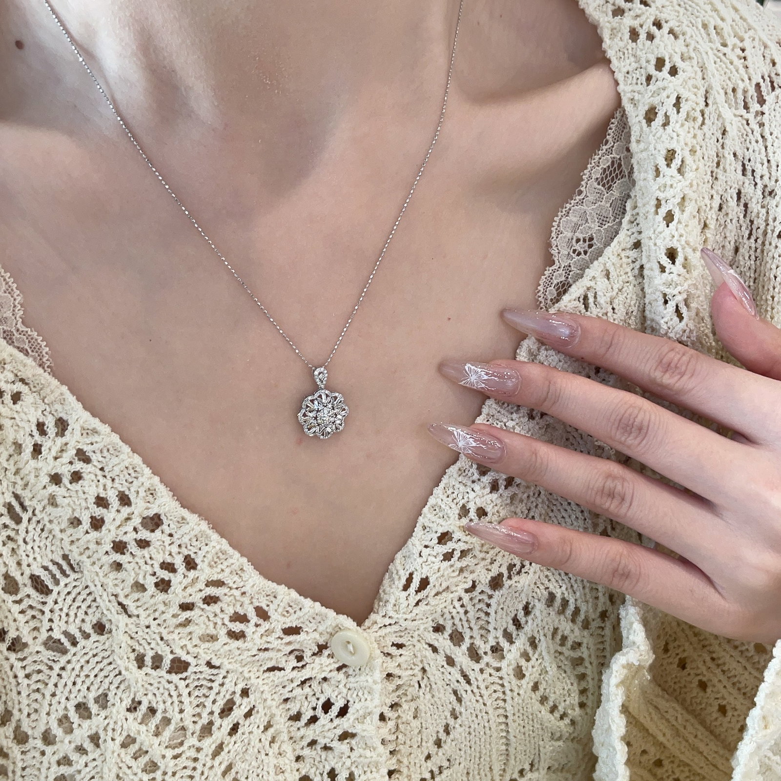14k Gold 0.60 Ct Natural H Diamond Pendant( Without Chain ) - 6