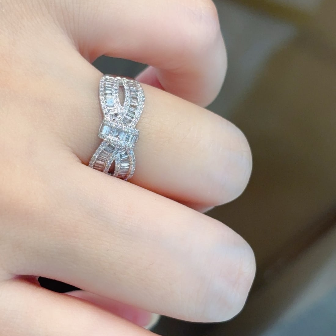 14k Gold 0.75 Ct Natural H Diamond Ring - 7
