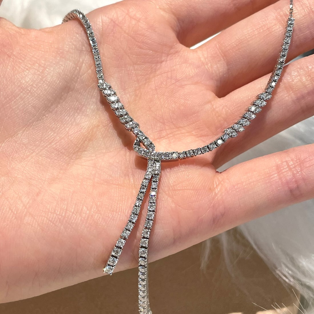 14k Gold 2.00 Ct Natural H Diamond Necklace - 3