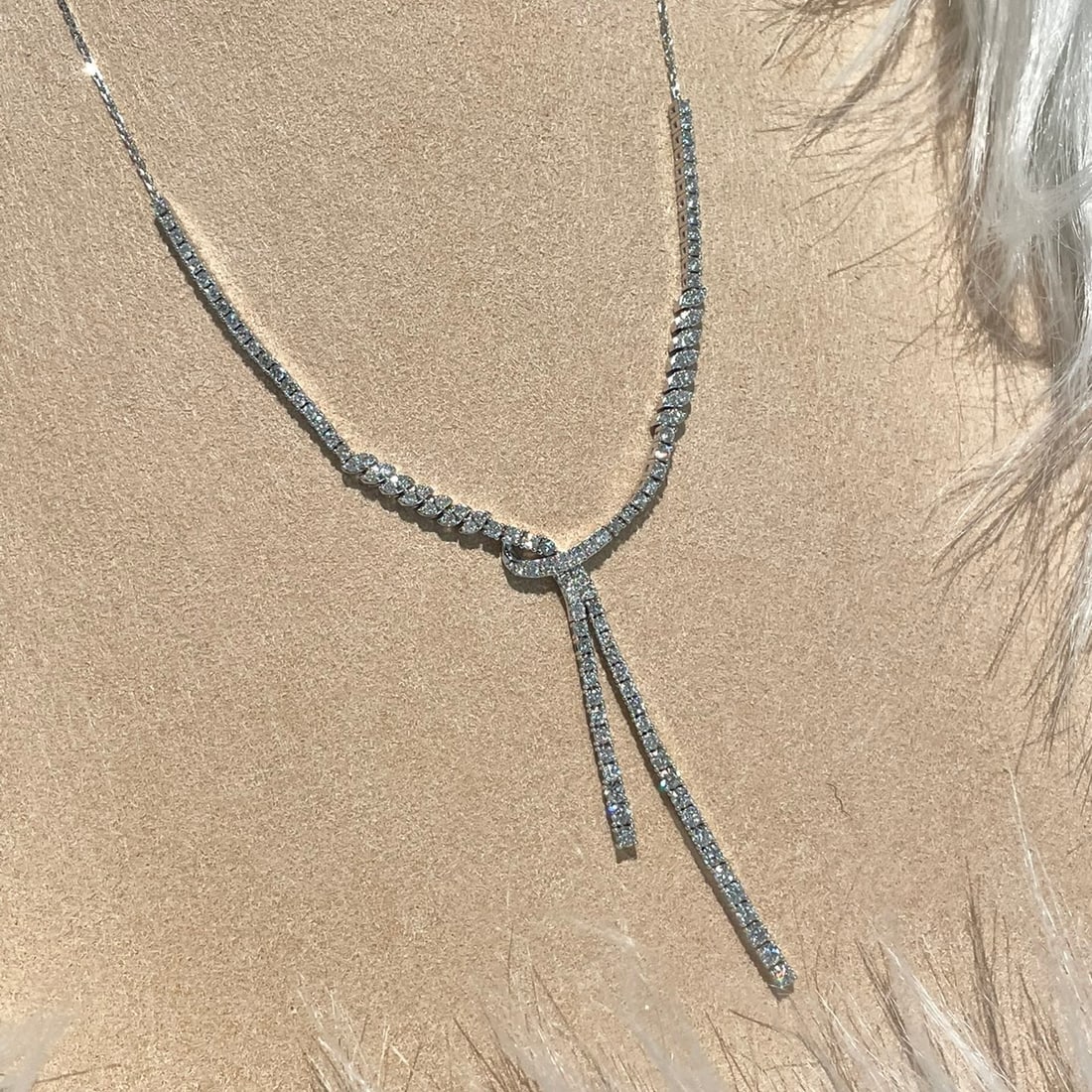 14k Gold 2.00 Ct Natural H Diamond Necklace - 5