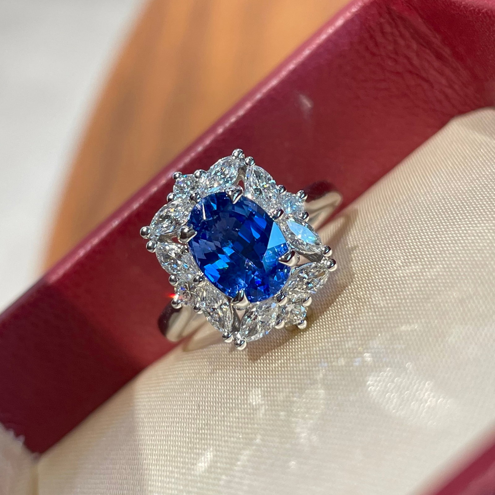 14k Gold 1.26 Ct Natural Sapphire & Diamond Ring/pendant( Without Chain ) - 6