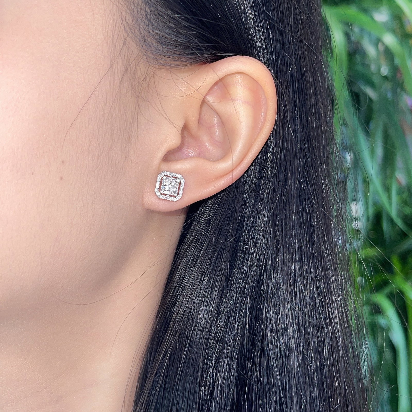 14k Gold 0.50 Ct Natural H Diamond Earrings - 6