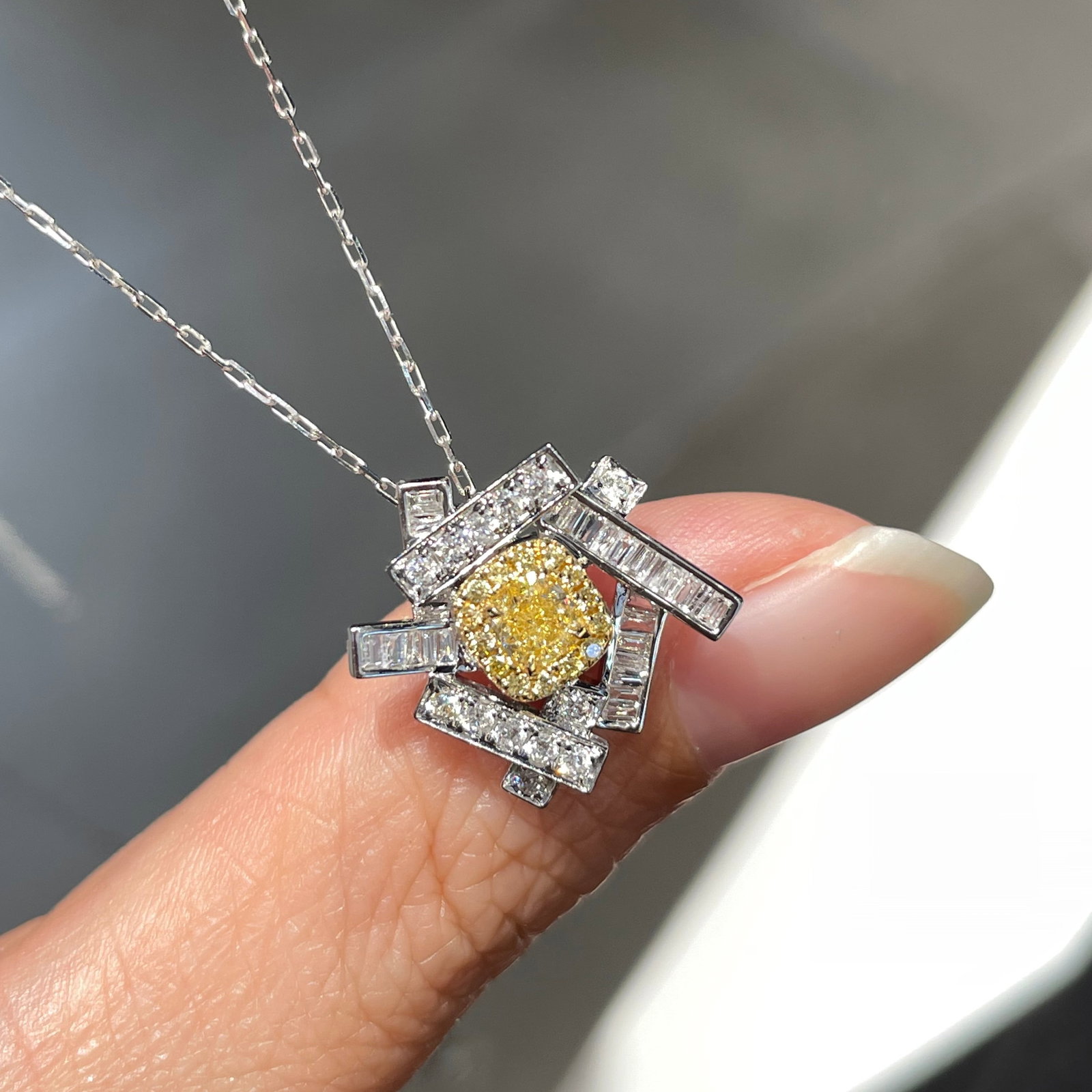 14k Gold 0.66 Ct Natural Color Diamond Pendant( Without Chain ) - 5